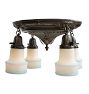 Vintage Classical Revival 4-Light Loop-to-Loop Flush Mount