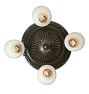 Vintage Classical Revival 4-Light Loop-to-Loop Flush Mount