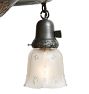 Vintage Classical Revival 3-Light Loop-to-Loop Flush Mount with Etched Glass Shades
