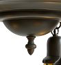 Vintage Classical Revival 3-Light Loop-to-Loop Flush Mount with Bell Shades