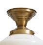 Vintage Traditional Flush Mount with Frosted Shade