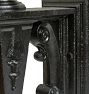 Vintage Traditional Pair of Large Cast Iron Torch Sconces