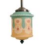 Rose City Pendant with Vintage Painted Glass Shade