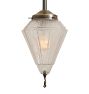 Rose City Pendant with Vintage Etched Glass Diamond Shade