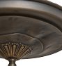 Vintage Classical Revival 3-Light Bare-Bulb Flush Mount with Pan Fitters