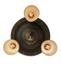 Vintage Classical Revival 3-Light Flush Mount with Painted Shades