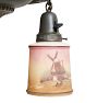 Vintage Classical Revival 3-Light Flush Mount with Painted Shades