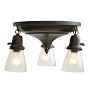Vintage Traditional 3-Light Flush Mount