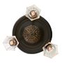 Vintage Classical Revival 3-Light Loop-to-Loop Flush Mount with Etched Glass Shades
