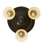 Vintage Classical Revival 3-Light Loop-to-Loop Flush Mount with Bell Shades
