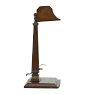 Vintage Industrial Emeralite Brass Banker Style Table Lamp