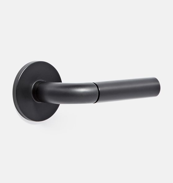 Modern Matt Black Interior Door Handles - Twist Lever On Rose Style By Haven Heritage