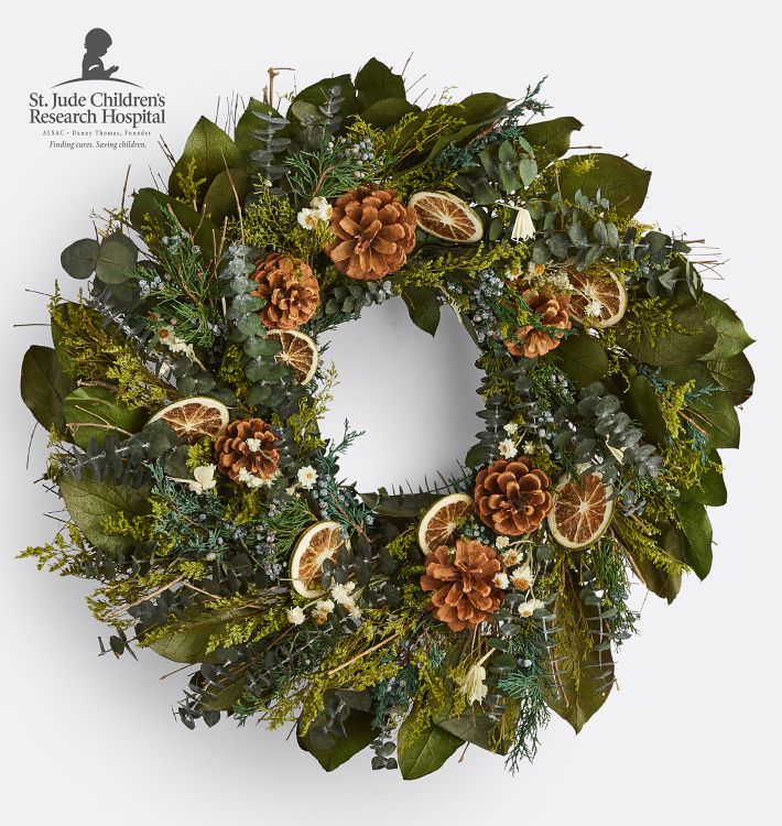 Evergreen Essence Wreath, 20" x 20"