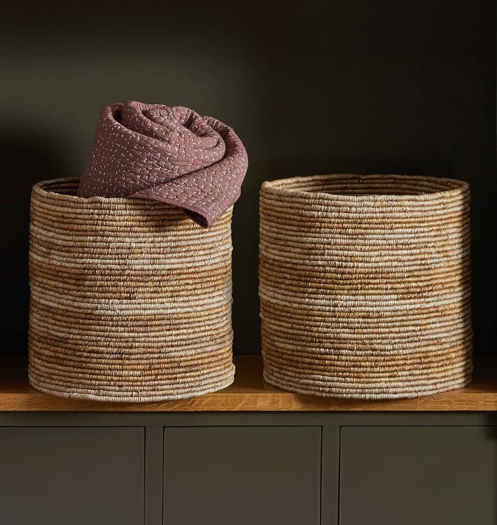 Theodore Coiled Abaca Round Basket