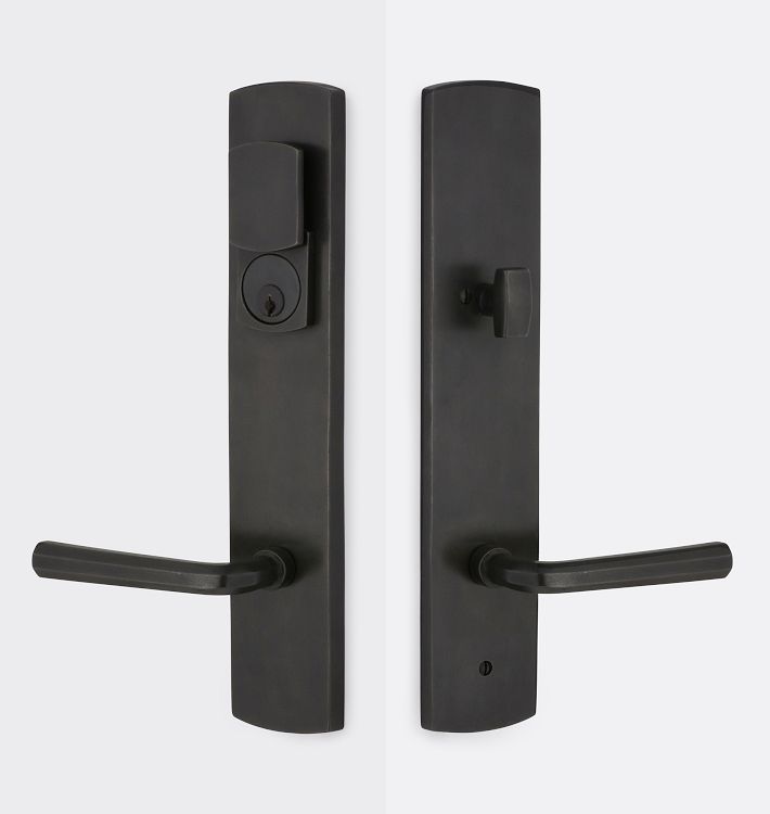 Bayler Exterior Doorset, 2.38 Backset - Left-Handed Lever - Charcoal Bronze