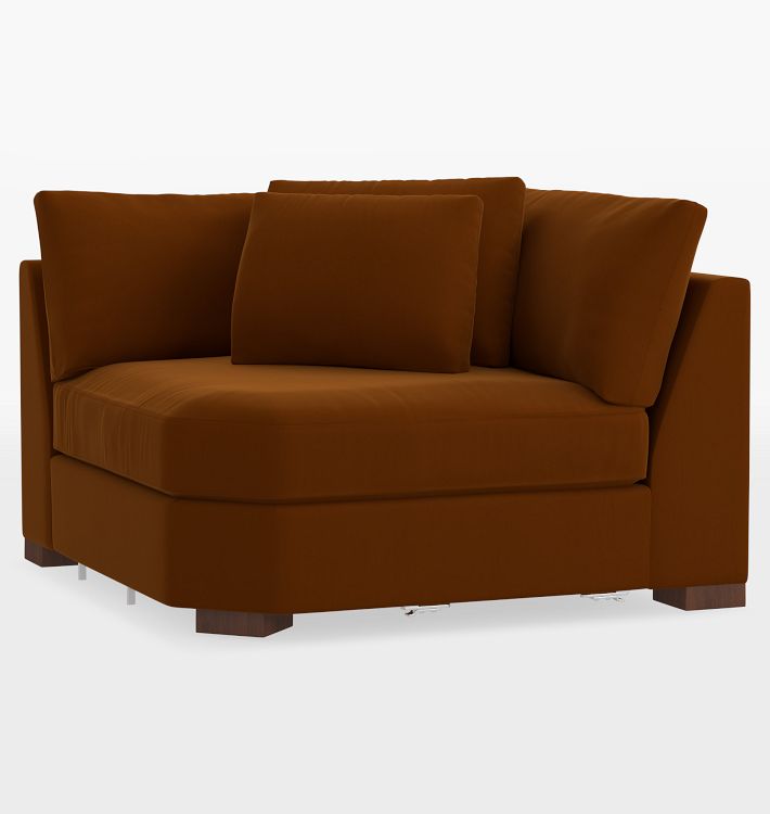 Wrenton Classic Sectional Wedge Corner, Cannes Velvet Cognac
