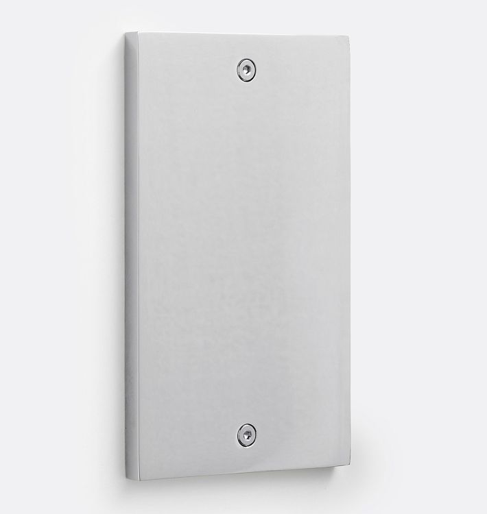Fenton Blank Switchplate - Polished Chrome