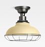 Carson 12" Dome Semi-Flush Mount with Cage, Matte Buttercup