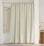 Dobby Woven Dot Shower Curtain, Moss