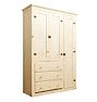 Large dressing cabinet white craking paint 2 door 3 drawer