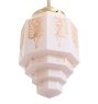 Vintage Art Deco Pendant with Pink Skyscraper Shade