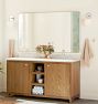 Double Vanity Rounded Rectangle Metal Framed Mirror