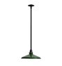 Vintage Industrial Pendant with Low Profile 12" Green Enamel Shades