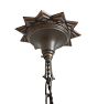 Vintage 5-Light Classical Revival Bare Bulb Chandelier in Cast Brass