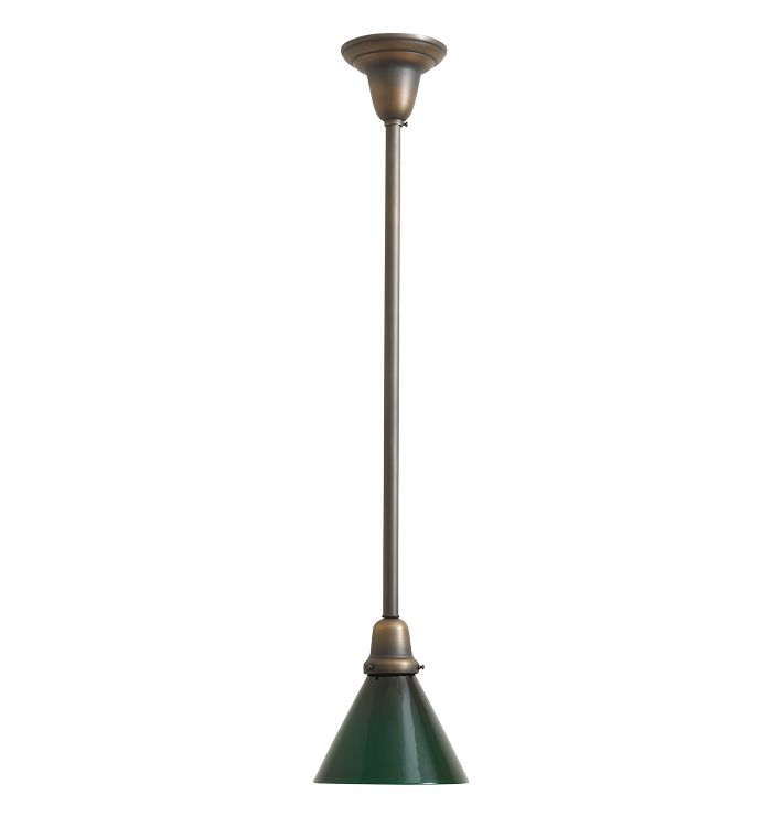 Rose City Pendant with Vintage Green Shade