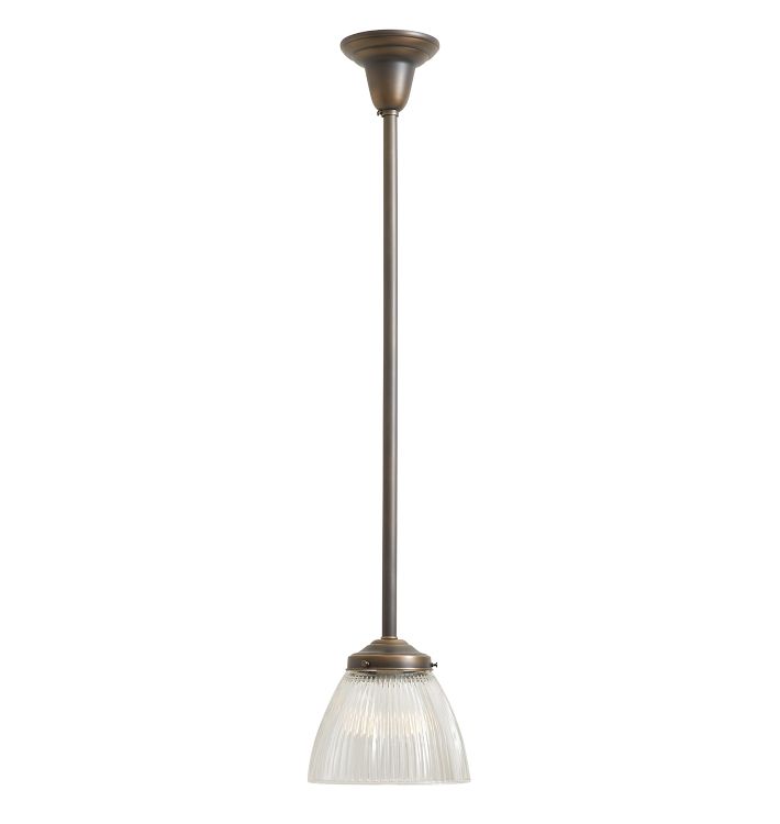 Rose City Pendant with Vintage Clear Glass Cup Shade