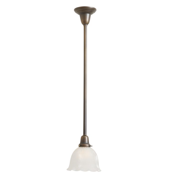 Rose City Pendant with Vintage Glass Bell Shade