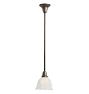 Rose City Pendant with Vintage Glass Bell Shade