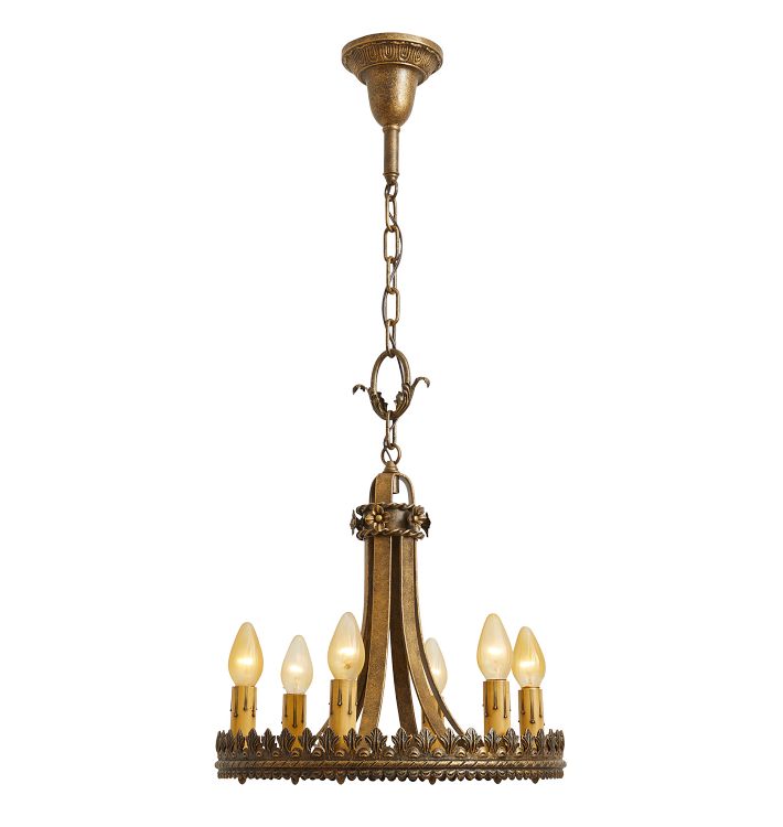 Vintage Classical Revival 6-Light Chandelier