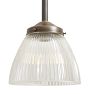 Rose City Pendant with Vintage Clear Glass Cup Shade