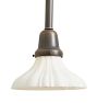 Rose City Pendant with Vintage Milky Glass Ridged Shade