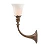 Vintage Arts &amp; Crafts Cast Brass Hexagonal Arched Sconce