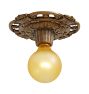 Vintage Bare-Bulb Flush Mount