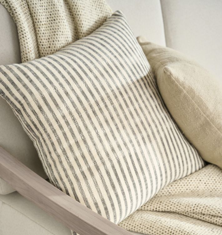 Woven Cotton Striped Pillow Cover