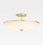 Howell LED Semi-Flush Mount, 18" - Aged Brass