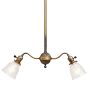 Antique Victorian 2-Arm Pendant with Reeded Body