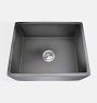 Sacchi Kitchen Sink Single Fireclay - 23&quot; - Matte Gray