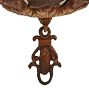 Vintage Classical Revival Bare Bulb Chandelier in Original Polychrome Finish