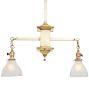 Vintage Two-Arm Arts &amp; Crafts Pendant in Polished Brass