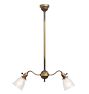 Antique Victorian 2-Arm Pendant with Reeded Body