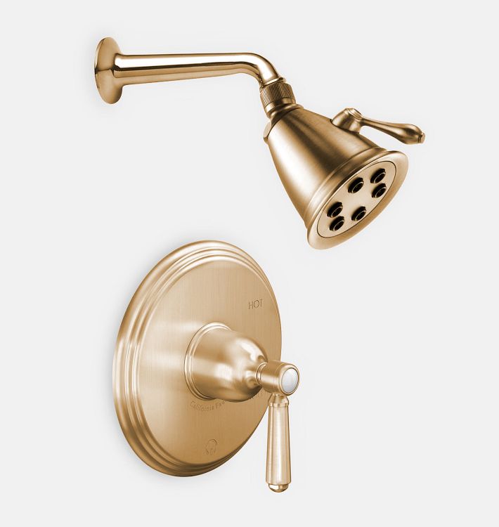 Montecito Lever Handle Pressure Balanced Shower Set, Satin Bronze PVD