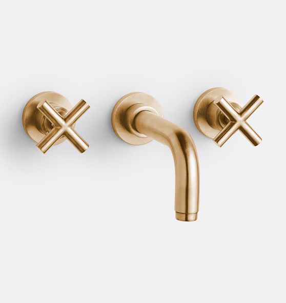 Waterhouse Cross Handle Wall Mount Faucet | Rejuvenation