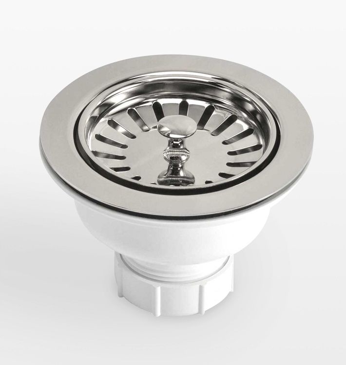 Native Trails Kitchen Sink Drain, 3-1/2" - Polished Nickel