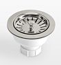 Native Trails Kitchen Sink Drain, 3-1/2" - Polished Nickel