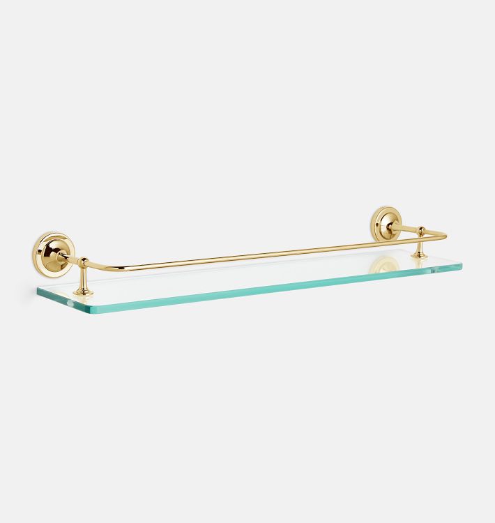 Glass Shelf with Gallery Rail, 24"