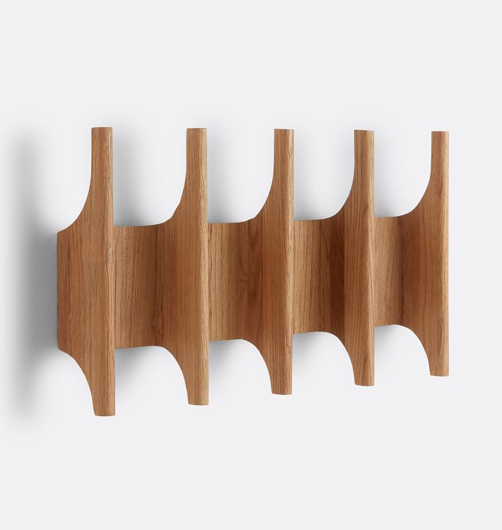 Kenyon Hook Rack, Brushed Teak